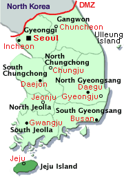 Map of Korea's Jeju Island