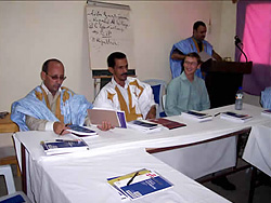 Douglas Yates during a lecture in Mauritania 2007