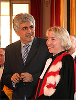 Ambassador Nassif Hitti with AGSIRD President Eileen Servidio