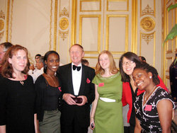 AGS professor Sir MacRae (3rd from left) with class of 09 students