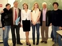 Jean-Yves Le Saux of UNESCO (2nd from the left) with AGS Professor Clinton Robinson (5th from the left) and AGS students (left to right) Amy Jones, Alma Ajazi, Nicolette Bundy and Joseph Mangarella