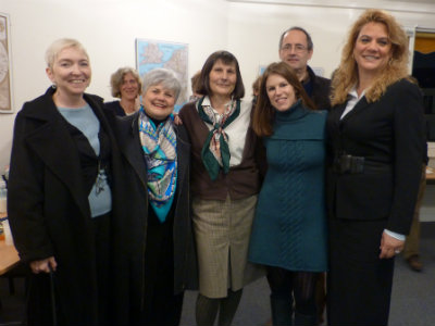 Left to Right: Eileen Servidio, Lorna Stern, Muriel Claudel, Jennifer Wright, Alexis Delabre, Nikki Christensen