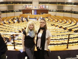 AGS study abroad students visiting the European Parliament in Brussels