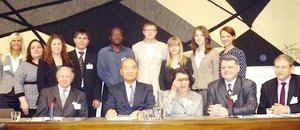 AGS students with UNESCO Secretary General and Prize laureates