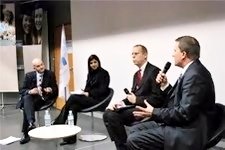 Ruchi Anand (2nd from the left) Stefan Grobe (Euronews), Harry Sullivan (US Consul in Lyon) and Jon Davies (Euronews)