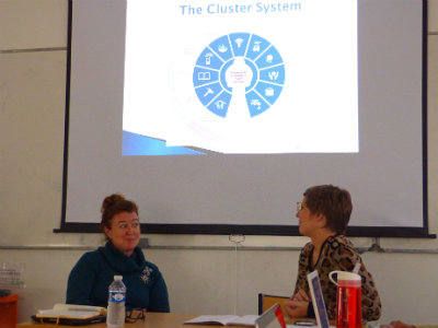 Christine Knudsen (left) with Solène Edouard