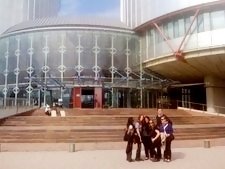 Students in front of the European Court of Human Rights