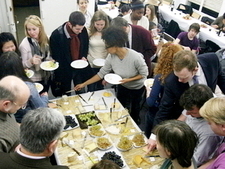 There was a selection of over 30 different cheeses