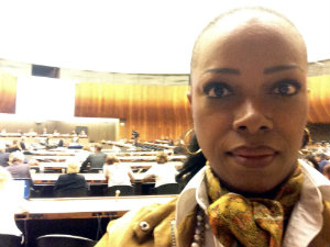 Elizabeth Milovidov at the Palais des Nations in Geneva